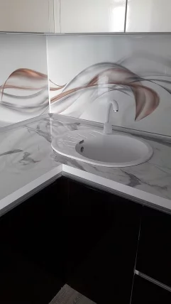 Кухонная мойка глянцевая Тейлор З10 Белый лёд / Z10_3