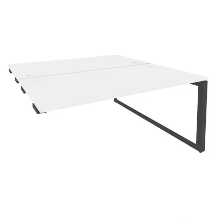 Стол-приставка двойной на О-образном м/к к опорым элем. ОНИКС О.МО-Д.СПР-4.8 Белый Бриллиант/Антрацит / ONIX O.MO-D.SPR-4.8_0