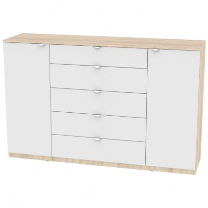 Комод Калисто(К34)1147х1802х468ручкаторцеваяТР-2(ДСС-Белый) / Калисто(K34)1147х1802х468ручкаторцеваяTR-2(ДСС-Белый)_0