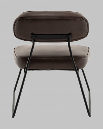 Кресло Кате нев ткань экокожа коричневый / Kate new_4