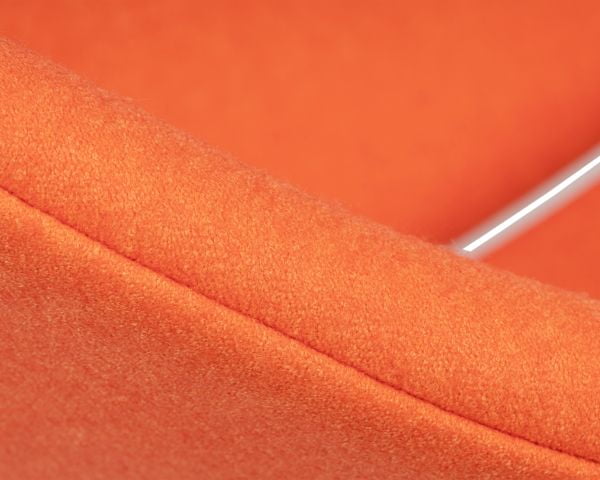 Кресло дизайнерское ДОБРИН ЕМИЛЙ (оранжевая ткань АФ, хромированная сталь) 2 шт / DOBRIN EMILY AF,_6