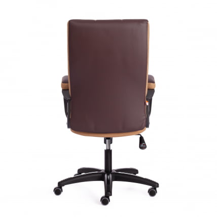 Кресло ТРЕНДЙ (22) кож/зам/ткань, коричневый/бронзовый, 36-36/21 / TRENDY_3