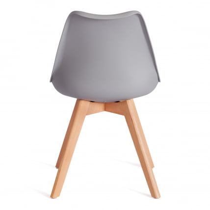 Стул ТУЛИП (мод. 73-1) дерево/пластик/экокожа, 47,5кс55кс80 см, серый / TULIP (mod. 47,5x55x80_3
