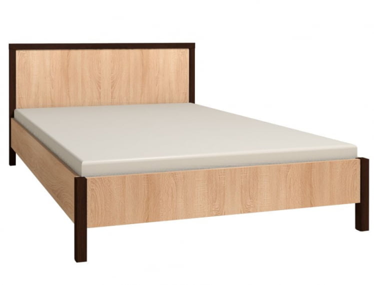 Кровать (1800) БАУХАУС 1 Дуб Сонома/Орех шоколадный(спальня) / BAUHAUS_0