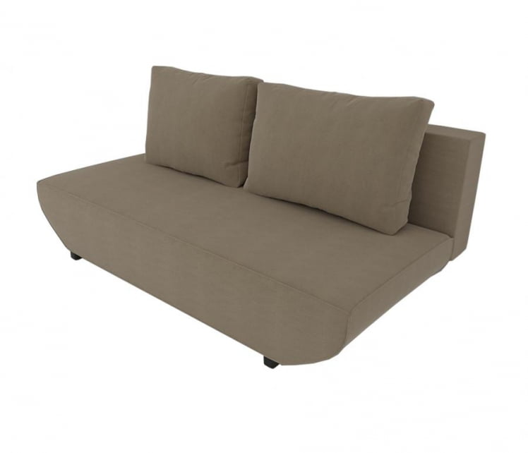 Диван Классик Мини без подлокотников (Берхоусе) Цвет фасада: Беж Велюто 05; Тип: Прямой; Материал фасада: Металл/Велюр / (Berhouse)_0