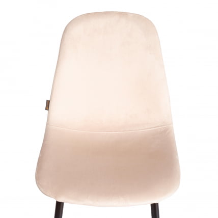 Стул БРЕЕЗЕ (мод. ДЖСC-58) Велюр/металл , 44 х 53 х 86 см, cреамй (кремовый) ХЛР 5 / черный / BREEZE (mod. JSC-58) creamy HLR_5