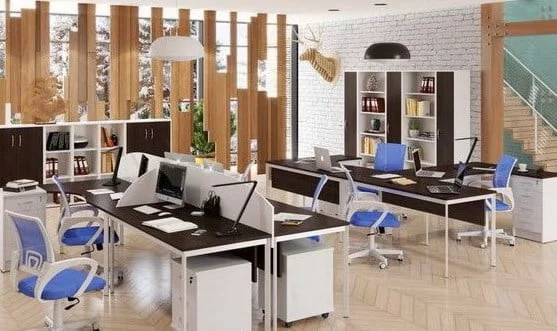 Стол прямой ИМАГО-С СП-3.1СД венге магия белый полуматовый / IMAGO-S СП-3.1SD_1