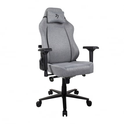 Геймерское кресло Ароззи Примо Вовен Фабриc Грей Блаcк лого / Arozzi Primo Woven Fabric Grey Black logo_0