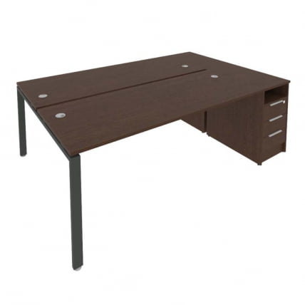 Рабочая станция с опорной тумбой Метал СйстемБ.РС-СТП-2.5 Венге/Антрацит / Metal SystemБ.РС-СТП-2.5_0