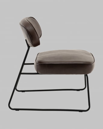 Кресло Кате нев ткань экокожа коричневый / Kate new_3