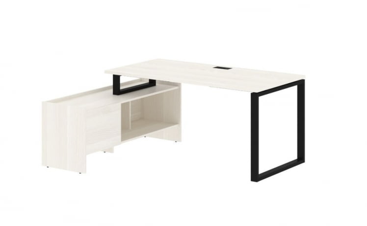 Стол с тумбой ЕДИС ЕКCТ 17814 Ясень Траун Черный / EDIS EQCT_0