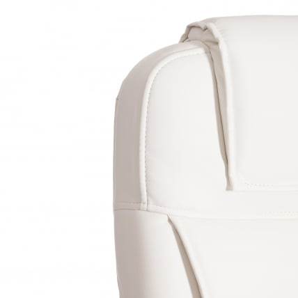 Кресло БЕРГАМО хром (22) кож/зам, белый, 36-01 / BERGAMO_12