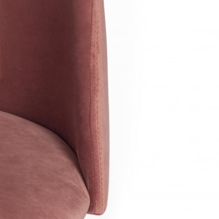 Стул МОНРО (мод. 710) ткань/металл, 56х51х80 см, высота до сиденья 47 см, коралловый баркхат 15 /черный / MONRO (mod. barkhat_6