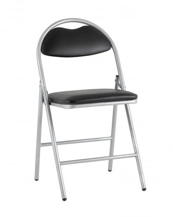 Стул складной Хаген чроме экокожа Черный / Hagen chrome_0