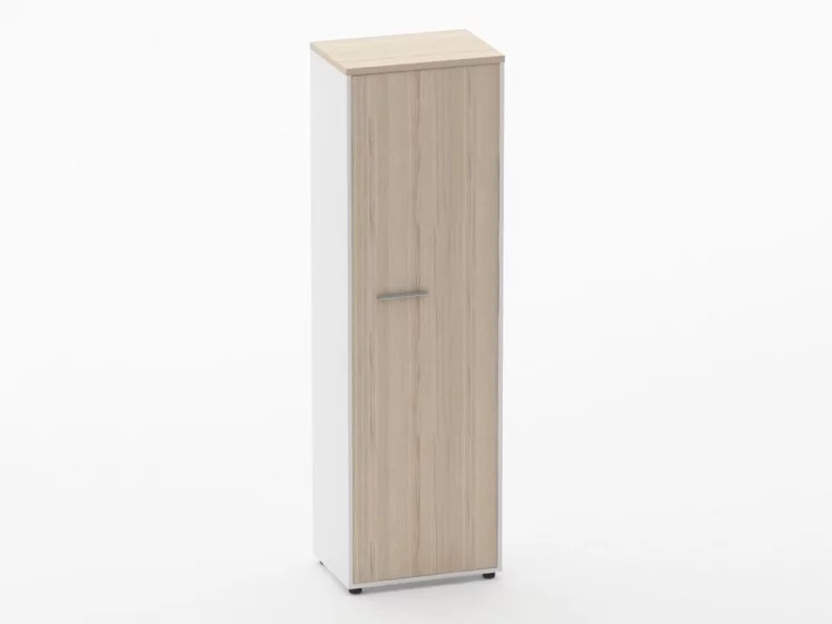Шкаф для одежды 4 узкий Дека 10.19.302Пр Туя/Белый / Deka_0