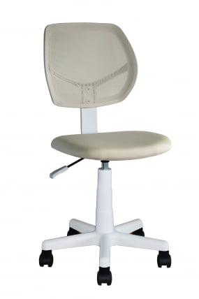 Кресло компьютерное детское ЛОЛО бежевый пластик белый_0