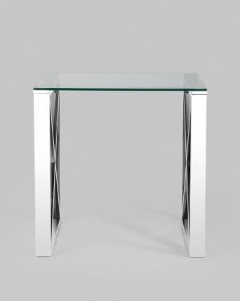 Журнальный стол КРОСС 55кс55 Серебро / 55x55_2