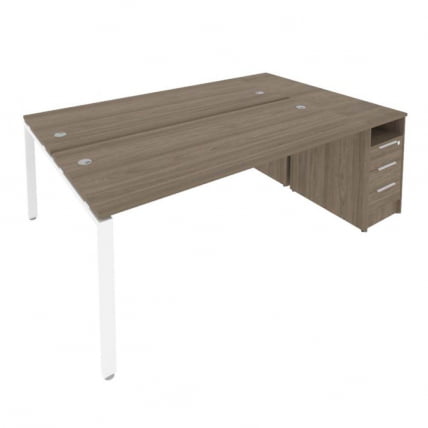 Рабочая станция с опорной тумбой Метал СйстемБ.РС-СТП-2.5 Вяз/Белый / Metal SystemБ.РС-СТП-2.5_0