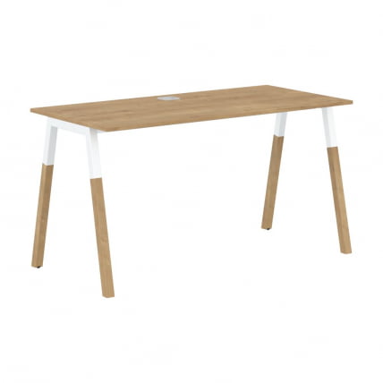 Стол письменный Форта ФСТ 1367 Дуб Гамильтон Белый премиум / Forta FST_0