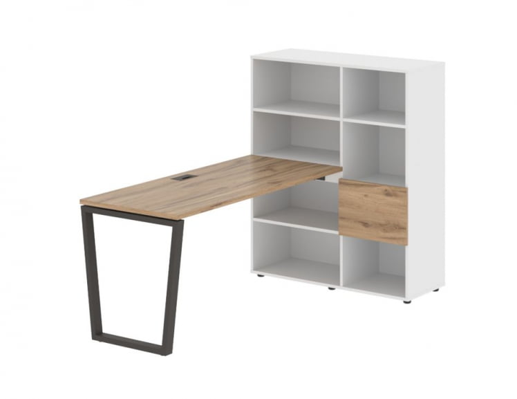 Рабочая станция ЕДИС ЕВРСТ 1115 Дуб Денвер светлый Мокко Белый / EDIS EVRST_0