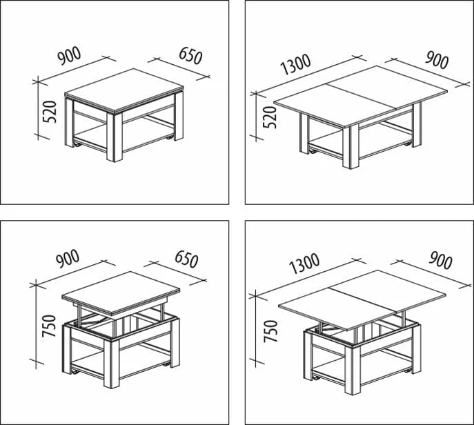 Стол журнальный Агат 24.10 Дуб Сонома/Магнолия_2