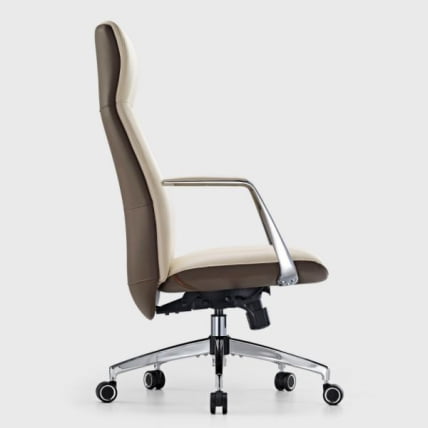 Эргономичное кресло руководителя Еурека ОC08-ОВ, белое / Eureka OC08-OW,_4