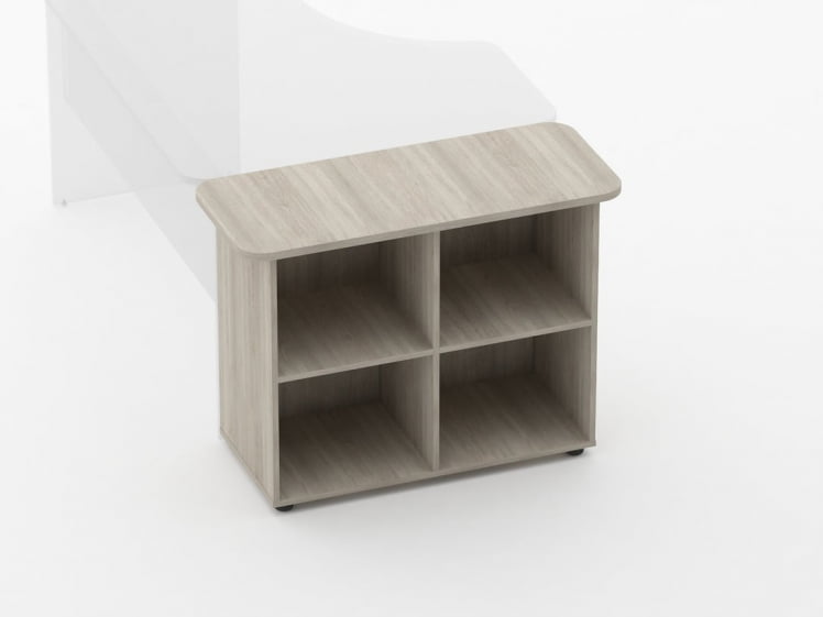 Тумба приставная к столу Глассй 3.18.12 Дуб сантана светлый / Glassy_0