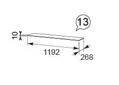 Полка навесная Виктория 13_1