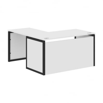 Стол письменный угловой правый КСТЕН-КП КСКПCТ 1415Х Р Белый Антрацит / XTEN-QP XQPCT 1415H R_0