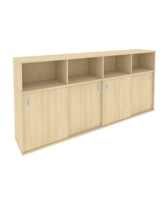 Шкаф-купе приставной Метал Сйстем Б.ШК-4 Акация/Белый / Metal System_0