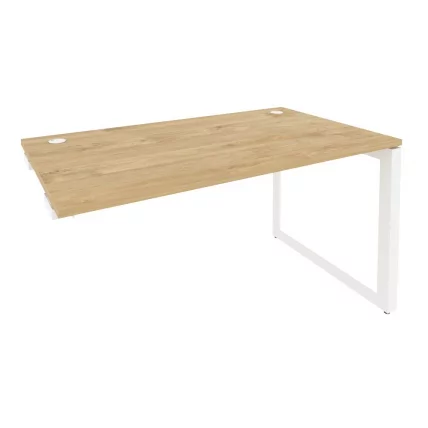 Стол-приставка на О-образном м/к к опорным элементам ОНИКС О.МО-СПР-4.8 Тиквуд Светлый/Белый / ONIX O.MO-SPR-4.8_0