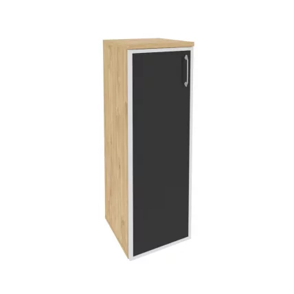 Шкаф средний узкий левый ОНИКС О.СУ-2.4Р(Л) блаcк Тиквуд Светлый / ONIX O.SU-2.4R(L) black_0