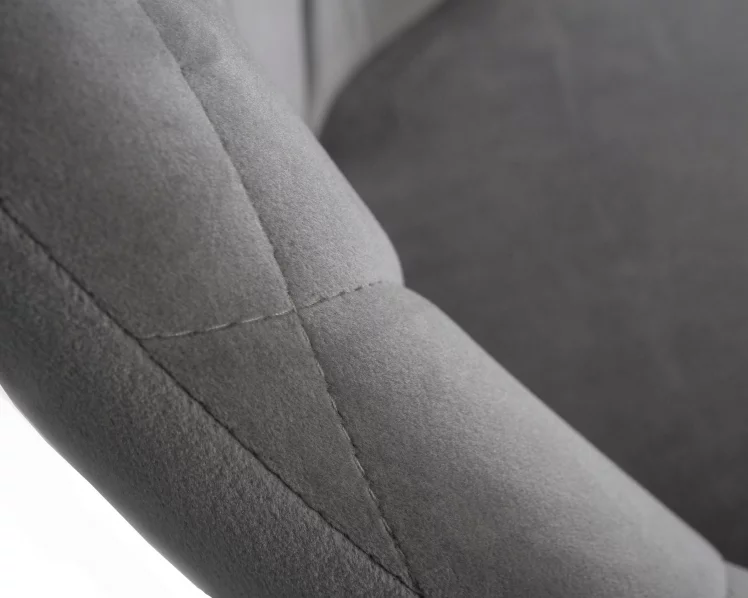 Стул барный ДОБРИН ЛОГАН БЛАCК Серый велюр МДЖ9-75 / DOBRIN LOGAN BLACK MJ9-75_7