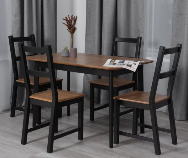 Стол Соната Люкс/ Соната Лукс табле, 120х75х73 см массив сосны, антик/черный, 120х75х73 см / Sonata Lux table,_6