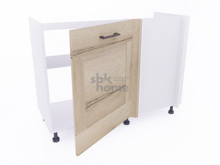 Стол под мойку угловой СМУ-120 левый, Дублин (1100*470*820) Дуб галифакс белый, 21674_1