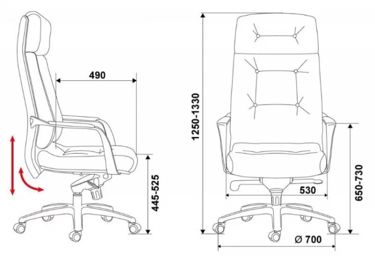 Кресло руководителя Бюрократ _ДЭО/БРОВН / _DAO/BROWN_4