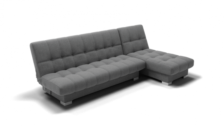 Диван Хьюстон-2 угол левый/правый (ЗР) Цвет фасада: Светло серый; Тип: Левый/правый; Материал фасада: Металл/Велюр_0