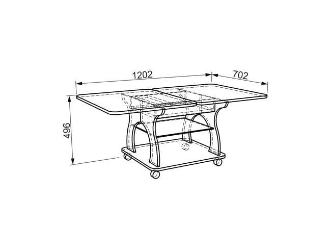 Стол журнальный Купер модуль 01 Ясень шимо т._3