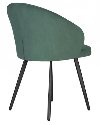 Стул обеденный ДОБРИН НАОМИ (ЭМАЛЬ ЧЕРНЫЙ МУАР велюр Катаниа Изумруд) / DOBRIN NAOMI Catania Izumrud)_4