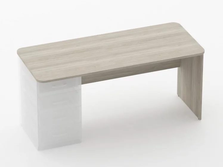 Стол прямой под встроенную тумбу Глассй 1.101.16Л Дуб сантана светлый / Glassy_0