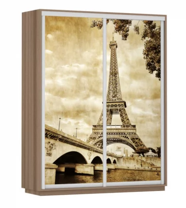 Шкаф-купе двухдверный Экспресс Дуо 1600х2200х Париж/Ясень шимо тёмный / 1600х2200h_0