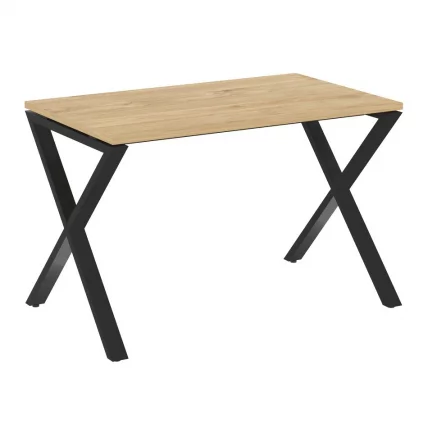 Стол рабочий ЛОФТ ВР.Л-СРКС-2.7 Металл черный Тиквуд светлый / LOFT VR.L-SRX-2.7_0