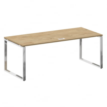 Стол руководителя прямой без тумбы СХИФТ СК.СР-200 Тиквуд Светлый/Капучино / SHIFT SK.SR-200_1