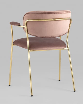 Стул кухонный Кэрол с подлокотниками Пыльно-розовый_5