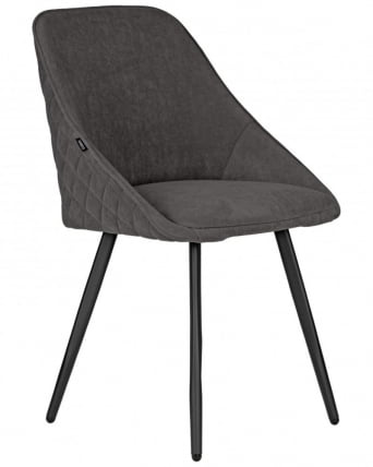 Стул обеденный ДОБРИН СТЕЛЛА (ЭМАЛЬ ЧЕРНЫЙ МУАР велюр Катаниа Чоколате) / DOBRIN STELLA Catania Chocolate)_1