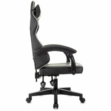 Кресло компьютерное БРАБИКС Шоотер ГМ-123, 2 подушки, экокожа, черное/белое / BRABIX Shooter GM-123,_4