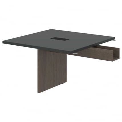 Стол для заседаний приставной ВЕЛИОН ВФCТ 1212 Яшма черный Дуб Сильвер / VELION VFCT_0