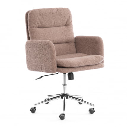 Кресло Довер хром букле, коричневый, барни кокоа / Dover barni cocoa_0