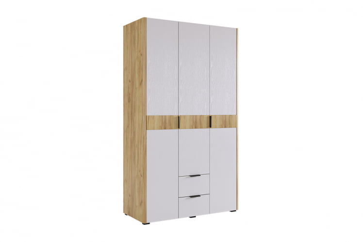 Шкаф трехдверный Адам МСА-04 дуб крафт золотой/белое дерево / MSA-04_0