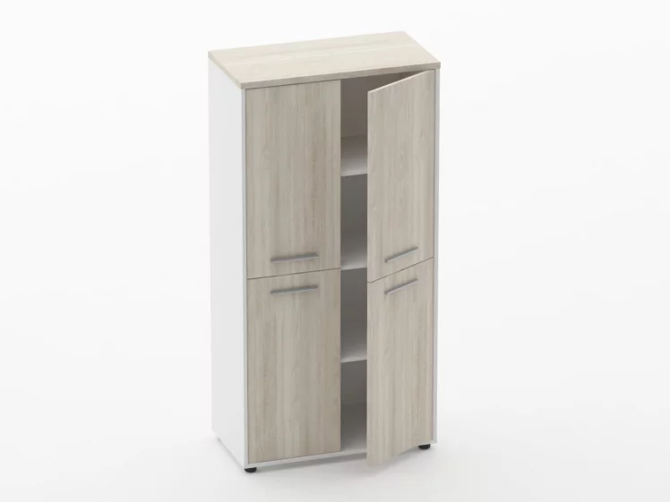 Шкаф 3 широкий закрытый, 4 двери Дека 10.16.121 Дуб Сантана светлый/Белый / Deka_1